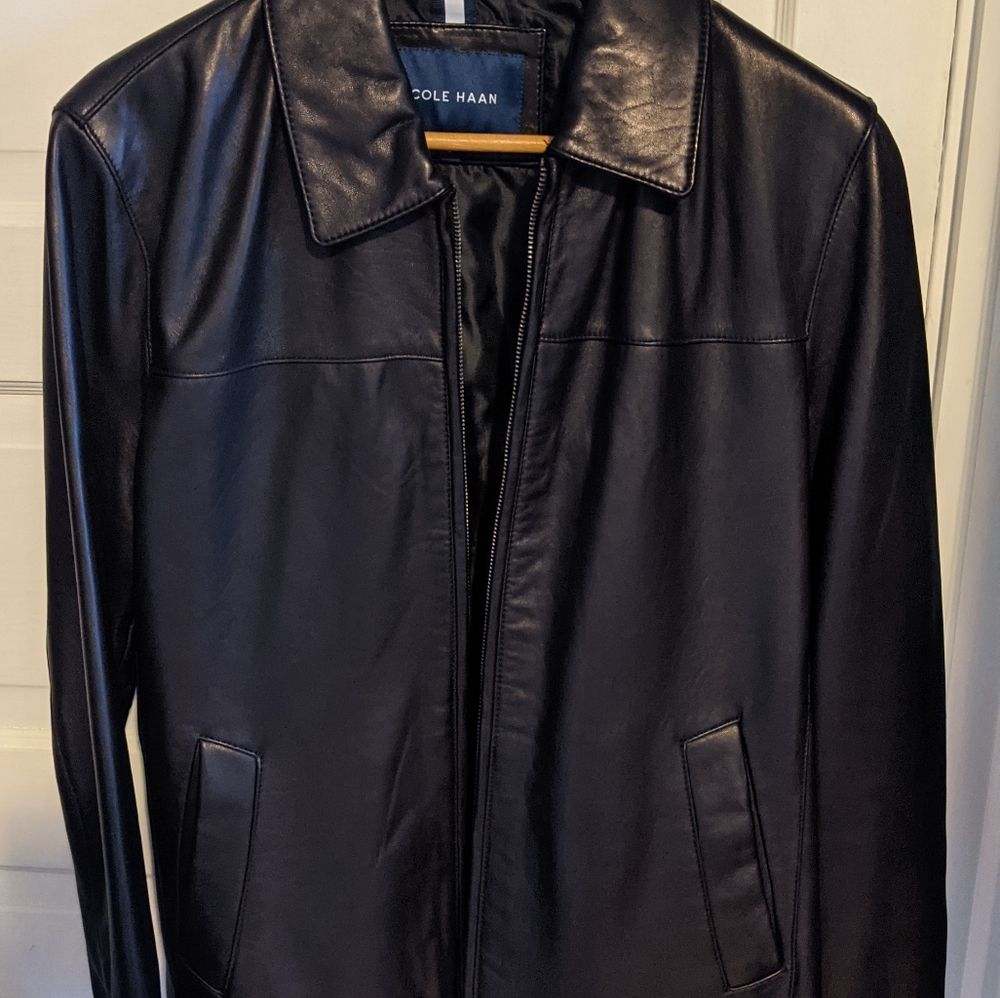 Cole Haan lambskin leather jacket